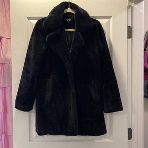 Coffee Shop Faux Fur Mid length Jacket